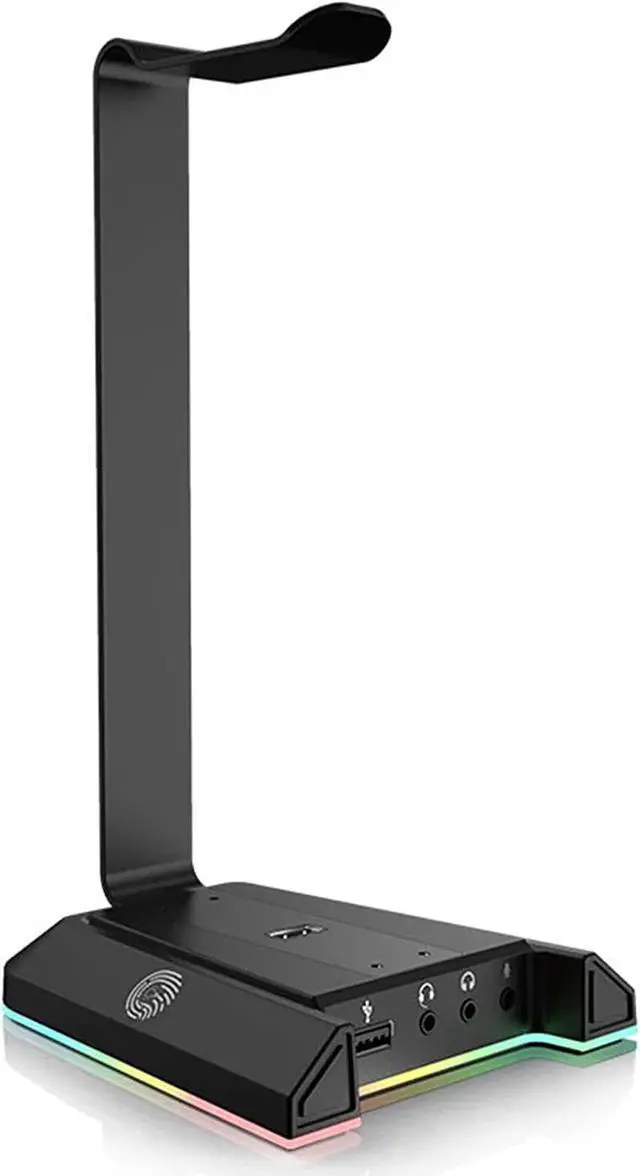 Main image of Headset Stand, Headsets Holder with 7.1 Surround Sound & RGB Light, Gaming Headset Stand with USB & 3.5mm Port, Headphone Stand Perfect Gaming Accessories Gifts for Gamer, Suitable for Most Headphones