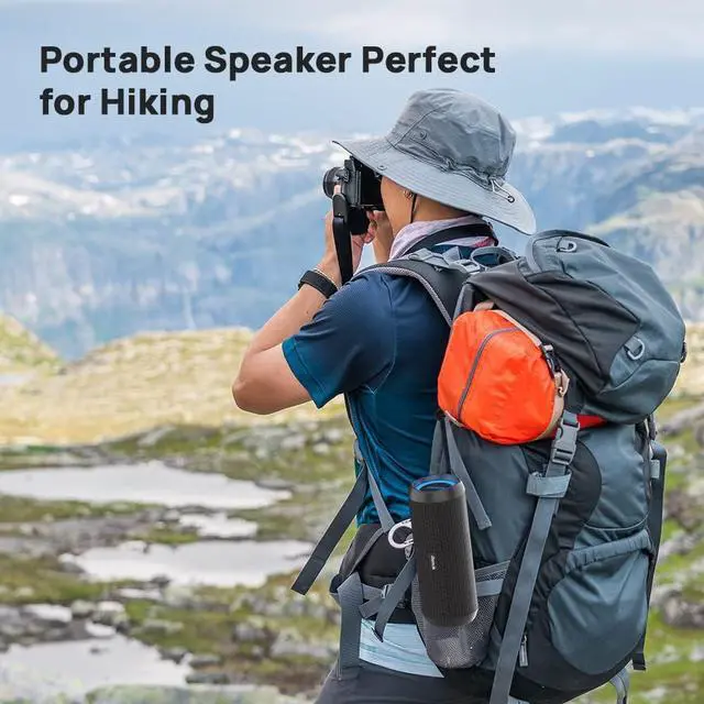 Alt view image 7 of 7 - RIENOK Portable Bluetooth Speaker 30W Dual Pairing True Wireless Stereo HD Sound IPX7 Waterproof Outdoor Sport Shower Wireless Speaker Bluetooth 5.3 for Home Party
