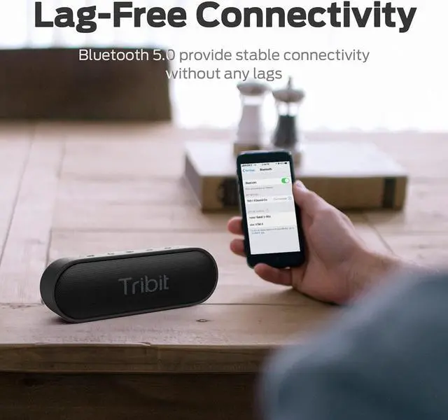 Alt view image 7 of 7 - Tribit Bluetooth Speaker, XSound Go Speaker with 16W Loud Sound & Deeper Bass, 24H Playtime, IPX7 Waterproof, Bluetooth 5.0 TWS Pairing Portable Wireless Speaker for Home, Outdoor (Upgraded)