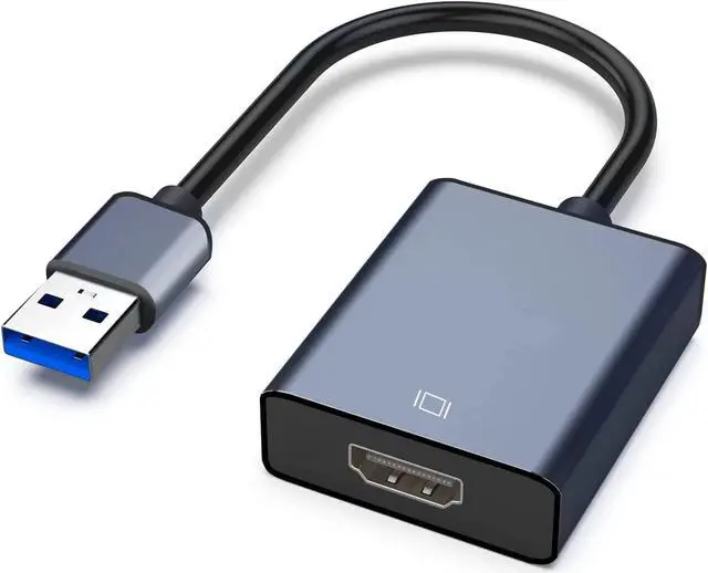 Main image of USB to HDMI Adapter USB 3.0/2.0 to HDMI for Multiple Monitors 1080P Compatible with Windows XP/7/8/10/11-Dark Grey