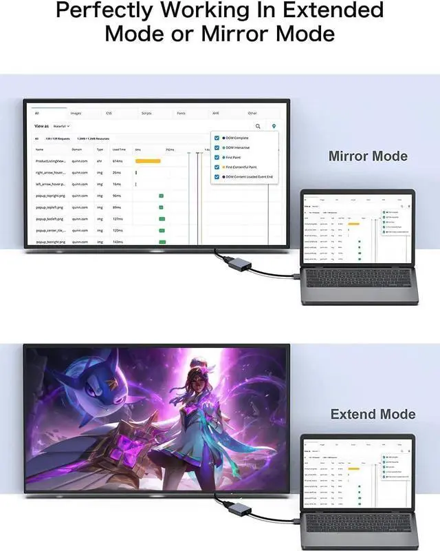 Alt view image 4 of 7 - USB to HDMI Adapter USB 3.0/2.0 to HDMI for Multiple Monitors 1080P Compatible with Windows XP/7/8/10/11-Dark Grey
