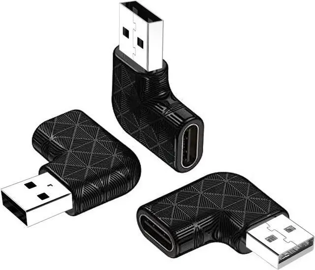 Main image of USB-C Female to USB-A Male Right Angle 90 Degree Adapter Type C Charger Cable Power Converter for Apple iPhone 14 13 12 11 Pro Max Mini iWatch AirPods iPad  Galaxy Note 10 20 S20 S21 S22