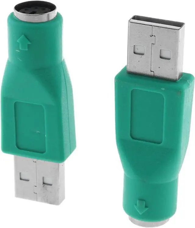 Alt view image 3 of 4 - USB to PS2 Adapter 2PCS Green PS/2 Female to USB Male Converter Adapter for Mouse and Keyboard