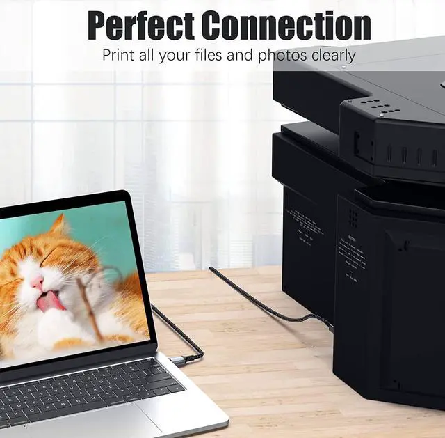 Alt view image 6 of 7 - Printer Cable 20 Feet USB Printer Cable USB 2.0 Type A Male to B Male Cable Scanner Cord High Speed Compatible with HP Canon Dell Epson Lexmark Xerox Samsung and More