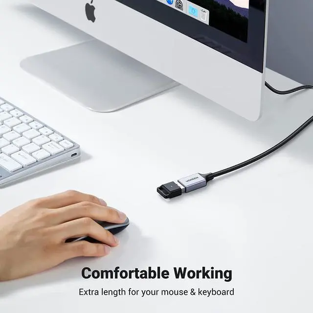 Alt view image 6 of 7 - 2 Pack USB Extension Cable (3 FT+ 3 FT) Nylon Braided Extender Compatible With Webcam Camera Phone Hub Mouse Keyboard Printer Hard Drive Headset