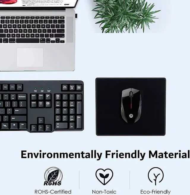 Alt view image 7 of 7 - 10 Pack 2mm Mouse Pad with Stitched Edges Non-Slip Rubber Base Premium-Textured and Waterproof Mousepads Bulk Mouse Pad for Computers Laptop Office & Home 8.66 x 7.1 inch