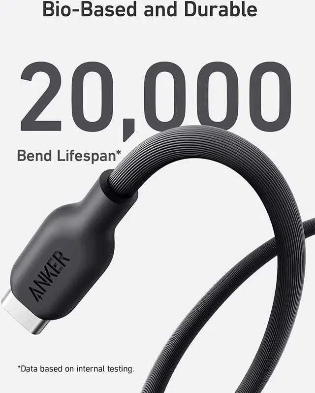 Alt view image 4 of 6 - USB C to Lightning Cable[6FT] MFi Certified Bio-Based Charging Cord for iPhone 14 Series and More(USB 2.0 Black)