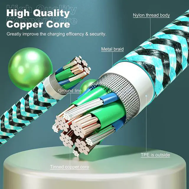 Alt view image 5 of 7 - 3 Pack iPhone Charger 10FT [ MFi Certified] Right Angle Lightning Cable Fast Charging Cord Car Cable for iPhone 14 13 12 11 Pro/Pro Max/Mini/XS/XR/8 7 Plus iPad CarPlay