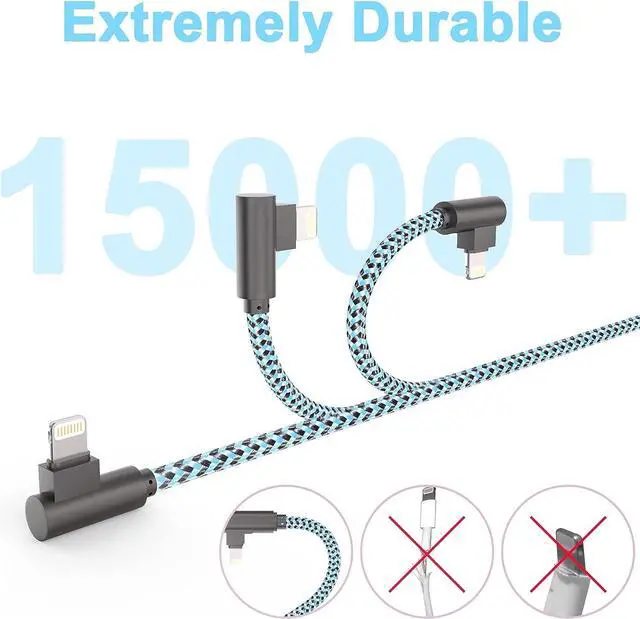 Alt view image 4 of 7 - iPhone Charger Cord Lightning Cable 10 ft 3 Pack iPhone Charging Cable Long iPhone 11 Charger 10ft [Apple Certified] Nylon Braided Fast Charging for 13 mini/13/12/11 Pro MAX/XR/XS/8/7/Plus/6S/SE/iPad