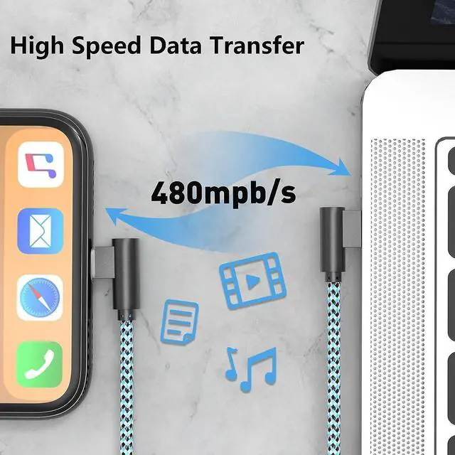 Alt view image 5 of 7 - iPhone Charger Cord Lightning Cable 10 ft 3 Pack iPhone Charging Cable Long iPhone 11 Charger 10ft [Apple Certified] Nylon Braided Fast Charging for 13 mini/13/12/11 Pro MAX/XR/XS/8/7/Plus/6S/SE/iPad
