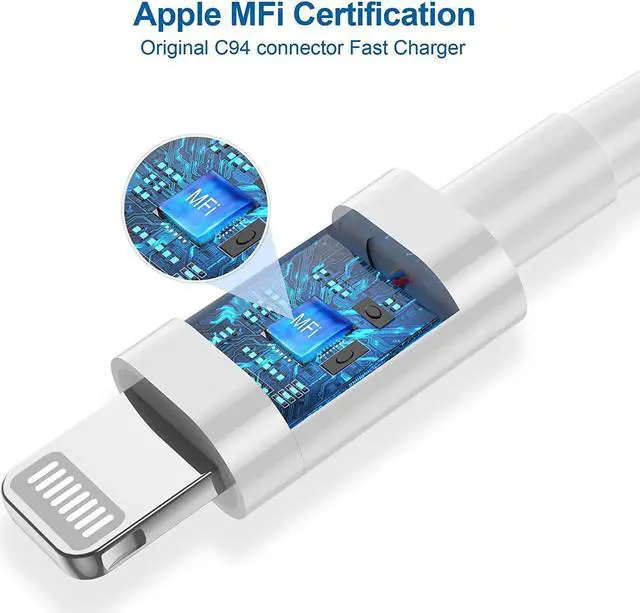 Alt view image 2 of 7 - USB C to Lightning Cable [Apple MFi Certified] 4Pack 3FT iPhone Fast Charger Cable Compatible iPhone 14/14 Pro/14Pro Max/13/13 Pro/12/12 Pro/11/11 Pro/XR/XS/X/8/8 Plus/iPad