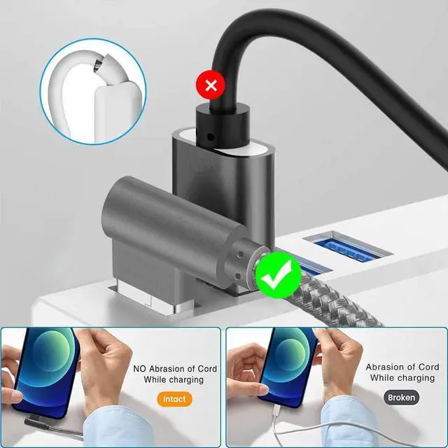Alt view image 2 of 5 - iPhone Charger 10FT 2.8M 3Pack iPhone Charger Fast Charging USB to Lightning Cable Nylon Braided Apple iPhone Charger Cord for iPhone 14 Plus 14 pro max 13 12 11 XS X XR 8 Plus 7 6
