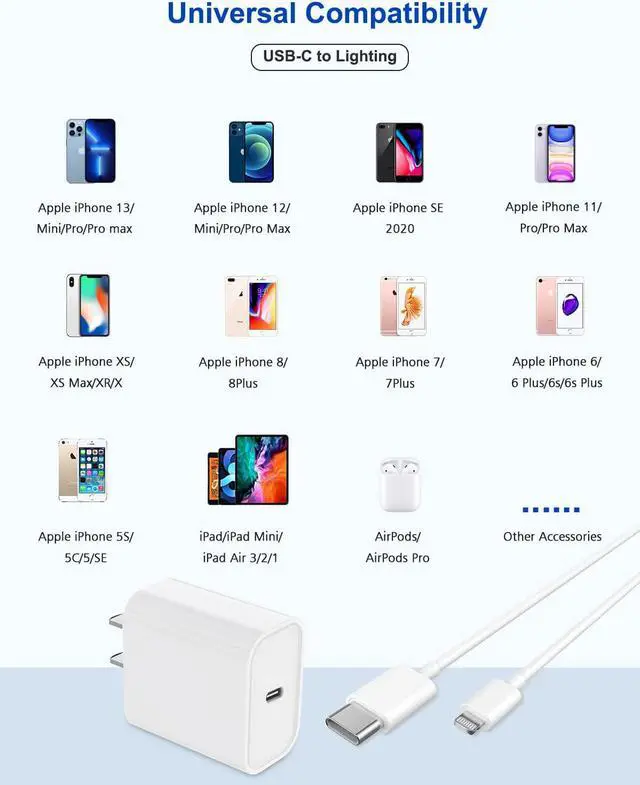 Alt view image 6 of 7 - iPhone Fast Charger Extra Long iPhone Charger Fast Charging 10Foot 2Pack i Phone Chargers 10FT USB C to Lightning Cable Cord Adapter for iPhone 14 Pro Max/14 Plus/13 Mini/13/12/11/X/XR/SE/iPad/AirPods