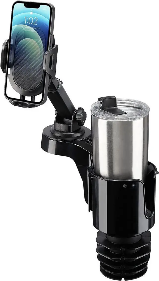 Main image of JOYTUTUS Cup Holder Phone Mount for Car, Car Cellphone Large Adapter Long Arm with 360 Degree Rotation, Compatible iPhone, Samsung & All Smartphones