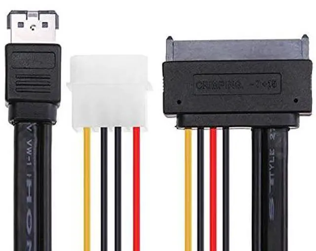 Alt view image 7 of 7 - Vszerda Power eSATA to SATA 22Pin Data Transfer Extension Cable with IDE 4Pin Power Support 5V/12V Power for 2.5"/3.5" Hard Disk Drive 50cm