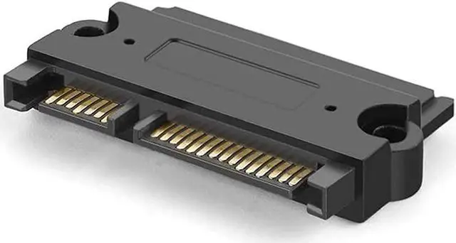 Alt view image 6 of 7 - CableCreation SATA to SATA HDD Adapter,SATA 22 Pin (7+15) Male to 22 pin Female Adapter Extender for 2.5\u201d HDD,Slim Sata Converter Adapter,Black