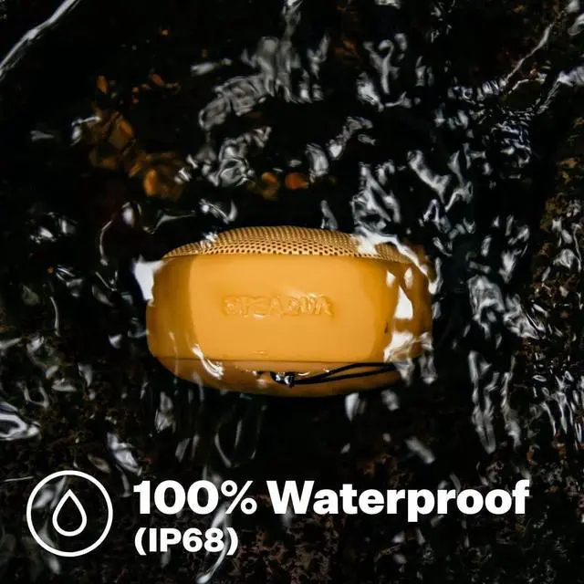 Alt view image 3 of 7 - Speaqua - Waterproof Bluetooth Speaker w/Bottle Opener - Small Portable Bluetooth Speaker - Dual Bluetooth Speaker Pairing  Beach Accessory -Cruiser H2.0 Portable Outdoor Speaker - Manta Ray Black