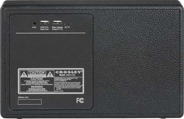 Alt view image 4 of 6 - Crosley CR3112A-BK Montero Portable Rechargeable Bluetooth Speaker with USB Phone Charger, Black