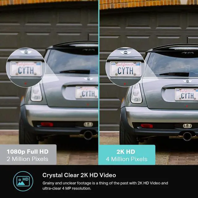 Alt view image 3 of 7 - Kasa Smart 2K QHD Security Camera Outdoor Wired, IP65, Starlight Sensor & 98Ft Night Vision, Motion/Person Detection, 2 Way Audio w/Siren, Cloud/SD Card Storage, Alexa &Google Home Compatible(KC420WS)