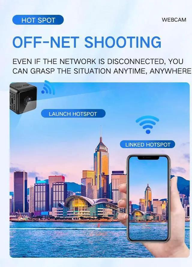 Alt view image 3 of 4 - Hidden Spy Camera Indoor Outdoor Wireless WiFi Cameras,Home Security Mini Body Small Camera Micro Nanny Cam,Pet Dog Babysitter Surveillance Camera,Room No Need Wifi Camera Compatible with Android