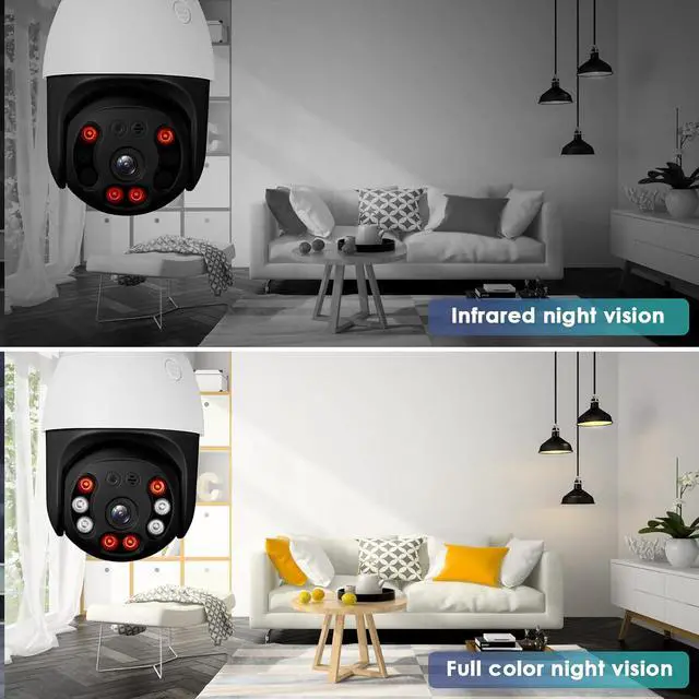 Alt view image 6 of 7 - 3MP Light Bulb Camera,Security camera for home surveillance,Spotlight E27 360 Degree Panoramic,Wireless Security home IP Camera,WiFi Motion Detection and Alarm,Two-Way Audio,color Night Vision
