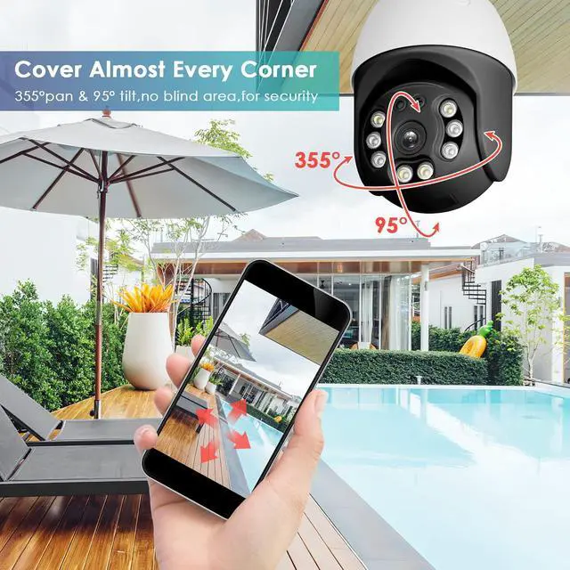 Alt view image 5 of 7 - 3MP Light Bulb Camera,Security camera for home surveillance,Spotlight E27 360 Degree Panoramic,Wireless Security home IP Camera,WiFi Motion Detection and Alarm,Two-Way Audio,color Night Vision