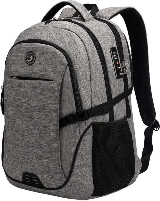 Main image of Anti Theft Laptop Backpack Travel Backpacks with usb Charging Port for Women Men College Backpack Computer Bag Fits 17 Inch Laptop Black