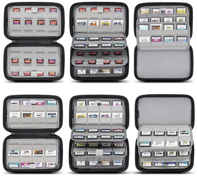 Alt view image 3 of 7 - sisma 64 DS 3DS Switch Game Case Compatible with Nintendo Game Cartridges, Cards Holder Organizer Home & Travel Safekeeping Storage Case Carrying Bag