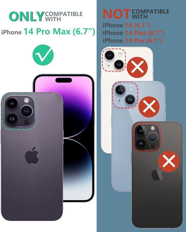 Alt view image 2 of 7 - FNTCASE for iPhone 14 Pro Max Case: Military Grade Rugged Cell Phone Cover with Kickstand & Holster | Shockproof TPU Protection Bumper Matte Textured Design for iPhone 14 Pro Max Cases 6.7inch - Black