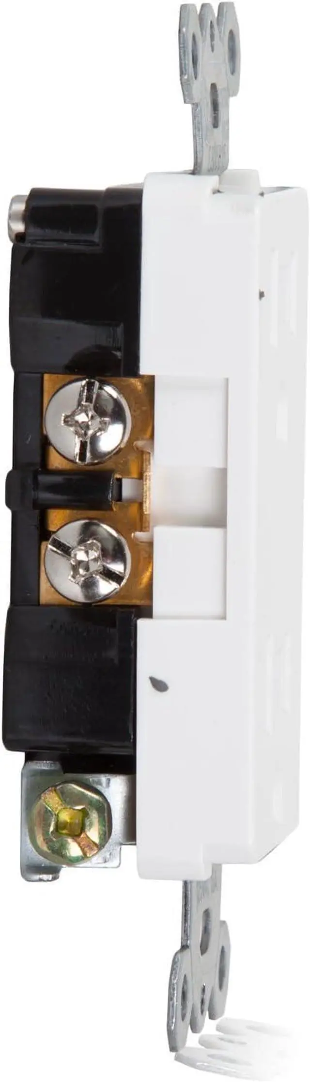 Alt view image 5 of 7 - Maxxima Tamper Resistant Duplex Receptacle - Standard Decorative Electrical Wall Outlet 15A, Contractor Pack, Wall Plates Included - White - 10 Pack