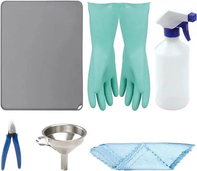 Main image of ANYCUBIC Resin Printer Accessories Tool Kits, Silicone Pad, Stainless Steel Resin Filter, Multi-Function Water Bottle, Fish Scale Cloth, Golves, Plastic Nipper for Cleaning and 3D Printing