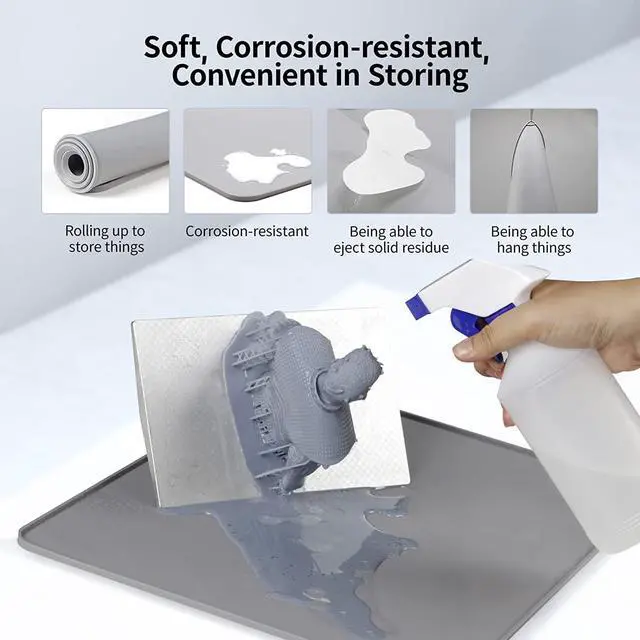 Alt view image 4 of 7 - ANYCUBIC Resin Printer Accessories Tool Kits, Silicone Pad, Stainless Steel Resin Filter, Multi-Function Water Bottle, Fish Scale Cloth, Golves, Plastic Nipper for Cleaning and 3D Printing