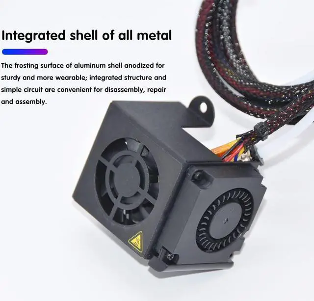 Alt view image 3 of 6 - Creativity CR10 Hotend Assembled MK8 Extruder Kit Full Set (with 0.4MM Nozzles) Upgrade for 3D Printer CR 10/CR 10S/S4/S5 Replacement Parts