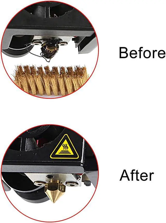 Alt view image 6 of 7 - 6mm 7mm L-Shaped Hexagonal Wrench Tool for Fixed Mk8 Ender 3 Brass Nozzle Included Copper Wire Toothbrush 3D Printer Accessories