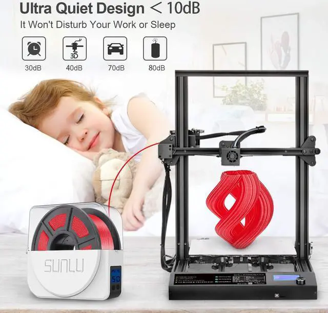 Alt view image 5 of 7 - SUNLU Filament Dryer Box with Fan for 3D Printer Filament, Upgraded Filament Dehydrator Storage Box for 3D Filament 1.75 2.85 3.00mm, Keeping Filament Dry During 3D Printing, S1 Plus, White