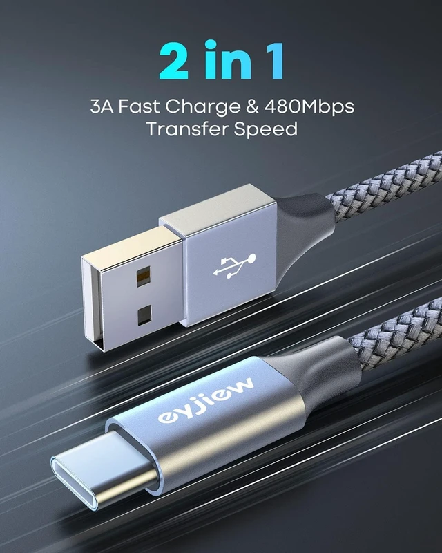Alt view image 4 of 7 - USB to USB C Cable USB A to USBC Cable Charger Cord for iPhone 17/16/15
