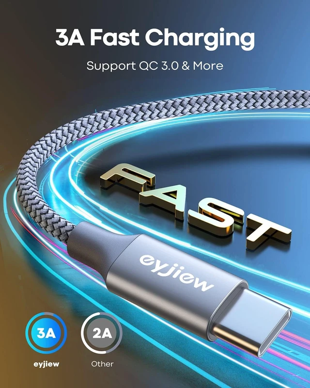 Alt view image 3 of 7 - USB to USB C Cable USB A to USBC Cable Charger Cord for iPhone 17/16/15