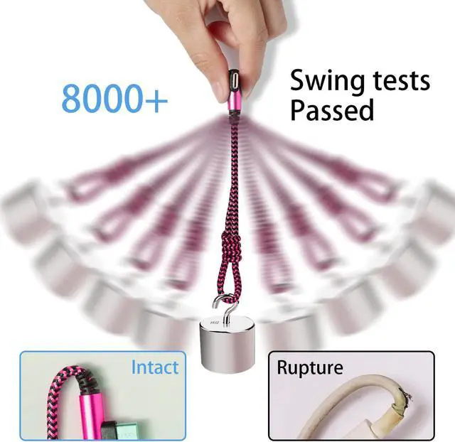 Alt view image 5 of 7 - USB C Angle Cord: [90 Degree/6ft/4Pack] Nylon USB C Cable Compatible with  Galaxy S10/S10e/9/Note 10 Charger Cable-[Blue/Black/Magenta/Purple]