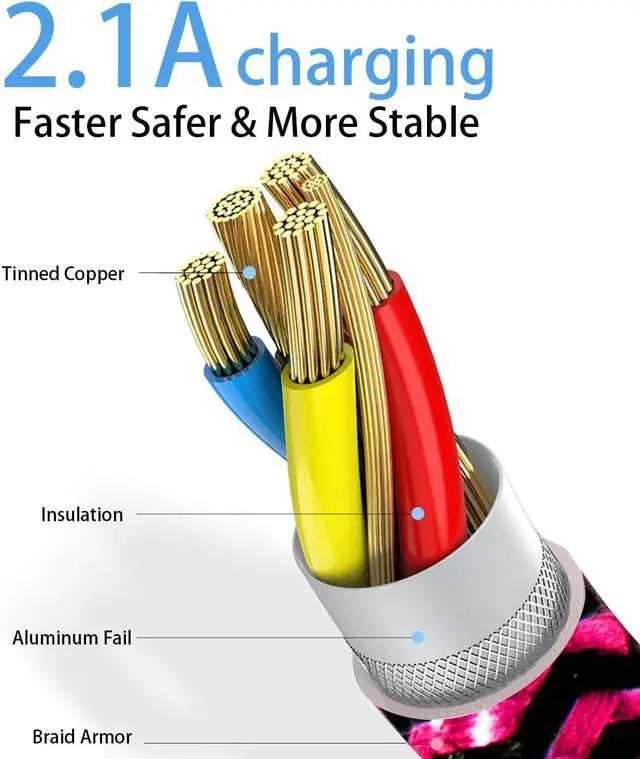 Alt view image 3 of 7 - USB C Angle Cord: [90 Degree/6ft/4Pack] Nylon USB C Cable Compatible with  Galaxy S10/S10e/9/Note 10 Charger Cable-[Blue/Black/Magenta/Purple]