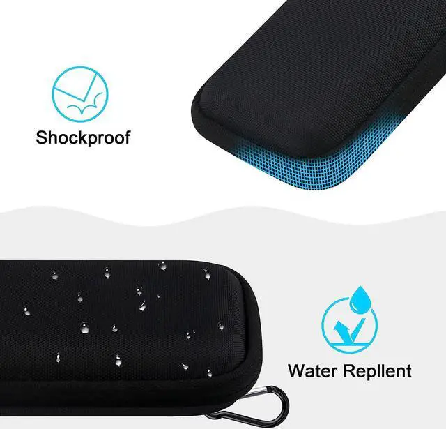 Alt view image 5 of 6 - Hard Carrying Case for SanDisk Extreme Pro/SanDisk Extreme Portable External SSD 500GB 1TB 2TB 4TB USB-C Solid State Drive EVA Shockproof Water Repellent Protective Storage Travel Bag Black