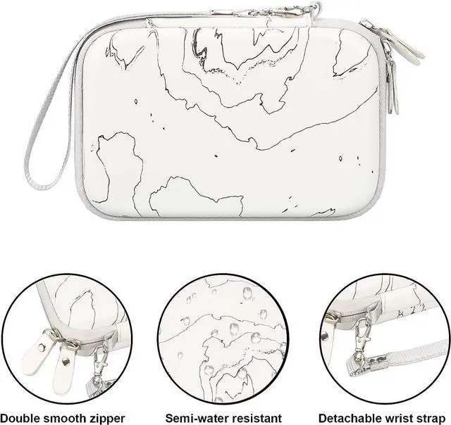 Alt view image 4 of 6 - Canboc Carrying Case for MacBook Air Pro Charger MagSafe/MagSafe 2 Power Adapter, iPhone 14/14 Pro MagSafe Charger, USB C Hub, Type C Hub, USB Multiport Adapter, Hard EVA Bag, White