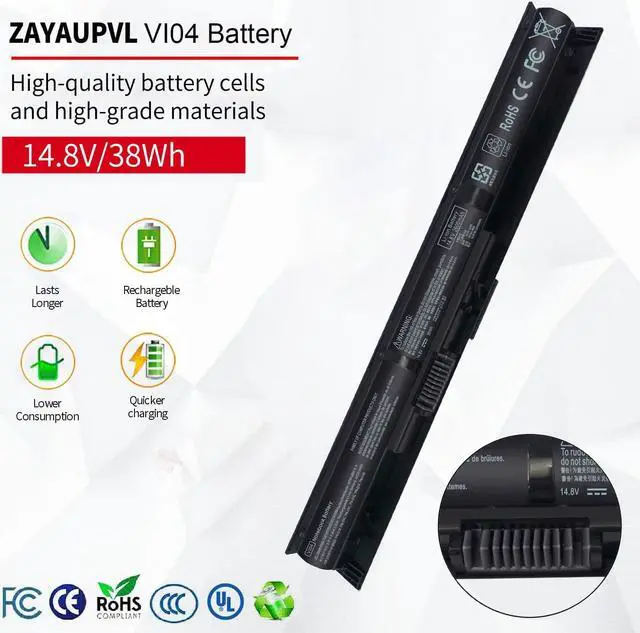 Alt view image 5 of 7 - VI04 Notebook Battery for HP Spare 756743-001 756478-851 756744-001 756478-421 756478-422 VI04041 VI04XL VI04041-CL HSTNN-LB6I HSTNN-C82C ProBook 450 G2 Pavilion 15-P226NR 15-P213CL Envy M7-K111DX