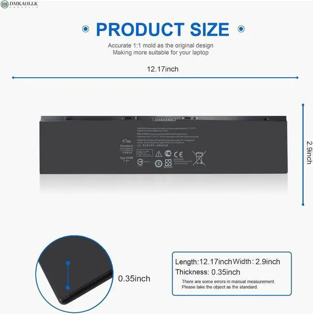 Alt view image 4 of 7 - DMKAOLLK E7440 Laptop Battery for Dell Latitude 14 7000 E7440 E7450 E7420 Series PFXCR 34GKR F38HT G95J5 3RNFD G0G2M T19VW 909H5 0909H5 451-BBFT 451-BBFV 451-BBFY E225846 Notebook Battery