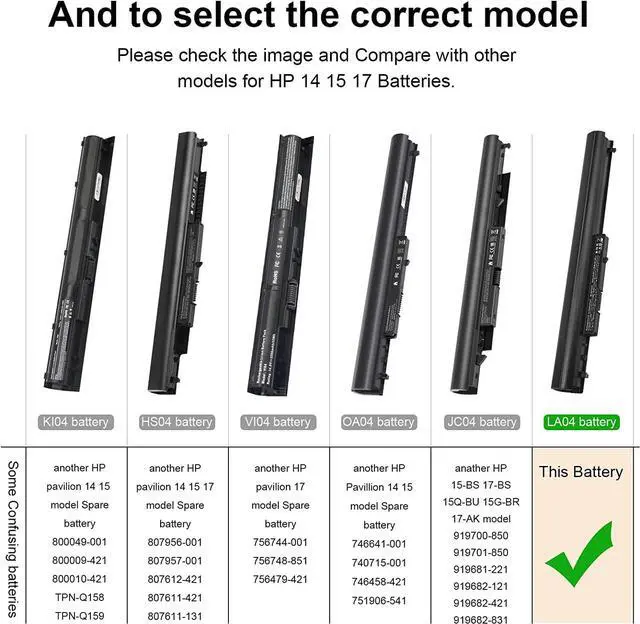 Alt view image 2 of 7 - Fancy Buying Laptop Battery for HP Spare 776622-001 728460-001 TPN-Q130 14-Y 15-F Series 15-F272WM High Performance Battery - New