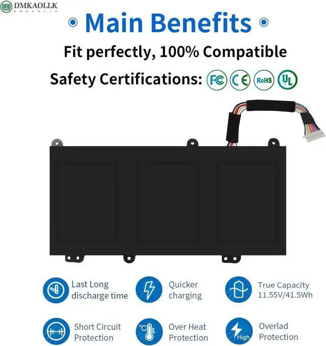 Alt view image 3 of 6 - 849048-421 SG03XL Battery for HP Envy M7 Notebook M7-u109dx M7-u009dx 17t-u100 CTO 17-u100 17-u163cl 17-u177cl 17-u292cl 17-u273cl 17-u275cl 17-u153nr 17-u175nr Series 849314-856 849314-850 w2k88ua