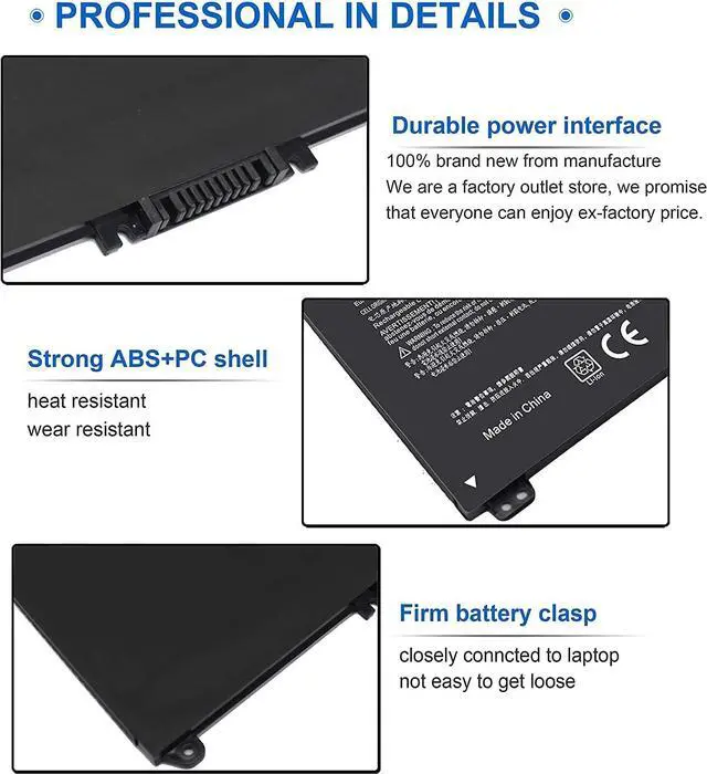 Alt view image 3 of 7 - HT03XL Battery Replacement HP Pavilion Laptop Battery 15-cs3xxx 15-cs2xxx 15-cs1xxx 15-cs0xxx 15-cw0xxx 15-cw1xxx 15-cw0 15t-cs300 15t-cs200 15t-cs0 15-cs3073cl 15-cs3153cl 15-cs3063cl Ht03xl Battery