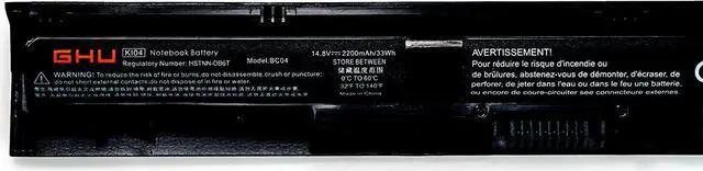 Alt view image 2 of 6 - GHU New Battery Replacement for KI04 HSTNN-LB6S HSTNN-LB6T 800049-001 K104 Compatible with HP Pavilion 14-ab 15-ab 17-g000 220 2200mAh 4 Cell 800009-421 800010-421 800049-421 800050-001 HSTNN-DB6T