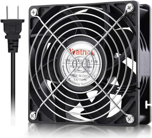 Main image of Wathai EC Industrial Case Fan 120mm x 38mm Ball Bearing AC 110V 115V 120V 220V 240V Brushless Cooling Fan