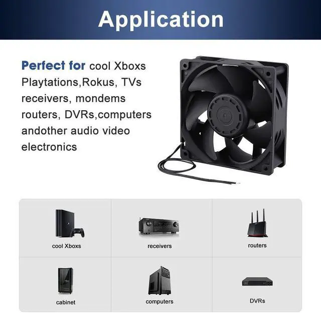 Alt view image 6 of 7 - Wathai EC Industrial Case Fan 120mm x 38mm Ball Bearing AC 110V 115V 120V 220V 240V Brushless Cooling Fan