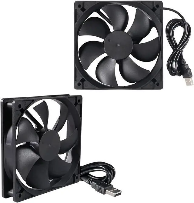 Main image of 2PACK 120mm 5V USB Computer PC Fan, 120mm Fan 5V USB Brushless 12025 120x25mm for Cooling PC Computer Case CPU Coolers Radiators